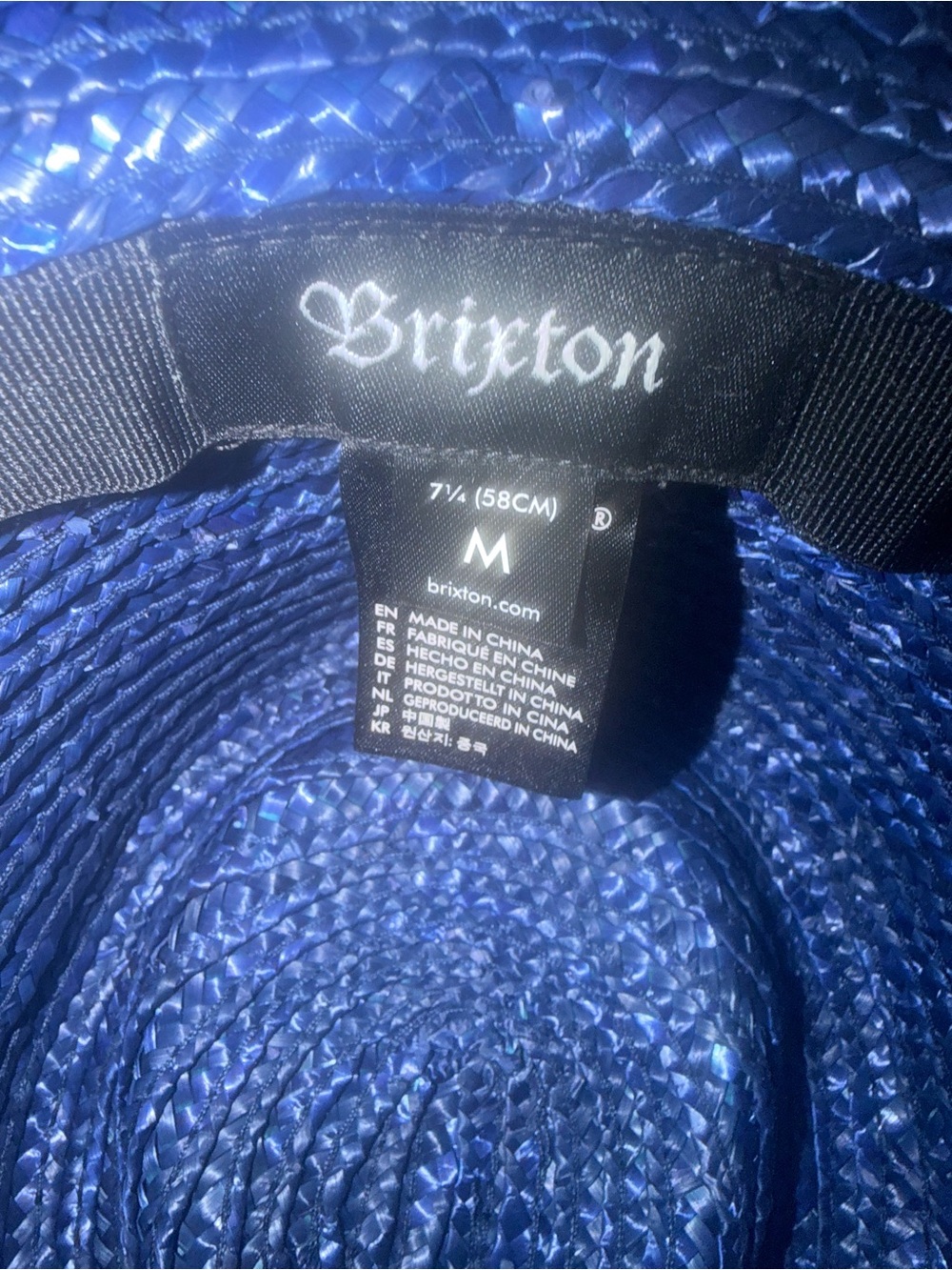 Brixton Straw Hat - Navy Blue - Picture 3 of 7